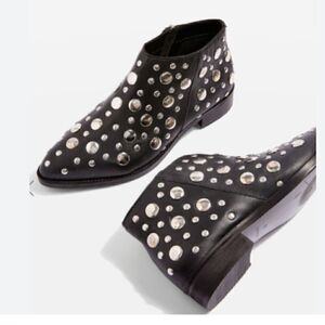 Topshop Mirror Stud Booties  